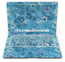 Floral Pattern on Blue Watercolor - MacBook Air Skin Kit