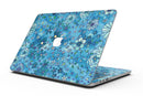 Floral Pattern on Blue Watercolor - MacBook Pro with Retina Display Full-Coverage Skin Kit