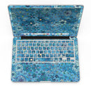 Floral Pattern on Blue Watercolor - MacBook Pro with Retina Display Full-Coverage Skin Kit