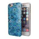 Floral Pattern on Blue Watercolor iPhone 6/6s or 6/6s Plus 2-Piece Hybrid INK-Fuzed Case