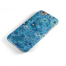 Floral Pattern on Blue Watercolor iPhone 6/6s or 6/6s Plus 2-Piece Hybrid INK-Fuzed Case