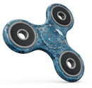 Floral Pattern on Blue Watercolor Full-Body Fidget Spinner Skin-Kit