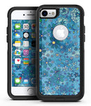 Floral Pattern on Blue Watercolor - iPhone 7 or 8 OtterBox Case & Skin Kits