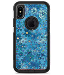 Floral Pattern on Blue Watercolor - iPhone X OtterBox Case & Skin Kits
