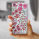 Floral Pattern on Light Green Watercolor iPhone 6/6s or 6/6s Plus 2-Piece Hybrid INK-Fuzed Case