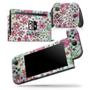 Floral Pattern on Light Green Watercolor - Vinyl Skin Wrap for Nintendo Switch 2, OLED, Lite, Pro Controller, Wii & Classic Handhelds