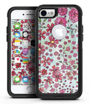 Floral Pattern on Light Green Watercolor - iPhone 7 or 8 OtterBox Case & Skin Kits