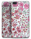 Floral Pattern on Light Green Watercolor - Skin-kit for the iPhone 8 or 8 Plus