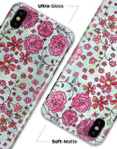 Floral Pattern on Light Green Watercolor - iPhone X Clipit Case