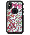 Floral Pattern on Light Green Watercolor - iPhone X OtterBox Case & Skin Kits