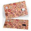 Floral Pattern on Orange Watercolor - Premium Protective Decal Skin-Kit for the Apple Credit Card