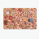 Floral Pattern on Orange Watercolor - Premium Protective Decal Skin-Kit for the Apple Credit Card