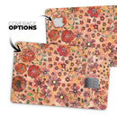 Floral Pattern on Orange Watercolor - Premium Protective Decal Skin-Kit for the Apple Credit Card