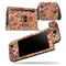 Floral Pattern on Orange Watercolor - Skin Wrap Decal for Nintendo Switch Lite Console & Dock - 3DS XL - 2DS - Pro - DSi - Wii - Joy-Con Gaming Controller