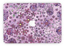 Floral Pattern on Purple Watercolor - MacBook Pro with Retina Display Full-Coverage Skin Kit