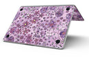 Floral Pattern on Purple Watercolor - MacBook Pro with Retina Display Full-Coverage Skin Kit