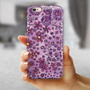 Floral Pattern on Purple Watercolor iPhone 6/6s or 6/6s Plus 2-Piece Hybrid INK-Fuzed Case