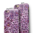 Floral Pattern on Purple Watercolor iPhone 6/6s or 6/6s Plus 2-Piece Hybrid INK-Fuzed Case