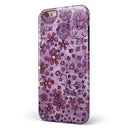 Floral Pattern on Purple Watercolor iPhone 6/6s or 6/6s Plus 2-Piece Hybrid INK-Fuzed Case