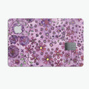 Floral Pattern on Purple Watercolor - Premium Protective Decal Skin-Kit for the Apple Credit Card