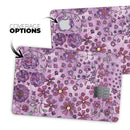 Floral Pattern on Purple Watercolor - Premium Protective Decal Skin-Kit for the Apple Credit Card