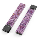 Floral Pattern on Purple Watercolor - Premium Decal Protective Skin-Wrap Sticker compatible with the Juul Labs vaping device