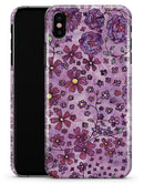 Floral Pattern on Purple Watercolor - iPhone X Clipit Case