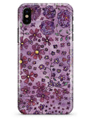 Floral Pattern on Purple Watercolor - iPhone X Clipit Case