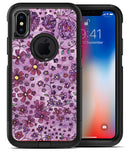 Floral Pattern on Purple Watercolor - iPhone X OtterBox Case & Skin Kits