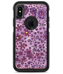 Floral Pattern on Purple Watercolor - iPhone X OtterBox Case & Skin Kits
