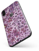 Floral Pattern on Purple Watercolor - iPhone X Skin-Kit