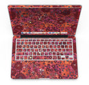 Floral Pattern on Red Watercolor - MacBook Pro with Retina Display Full-Coverage Skin Kit