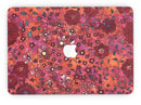 Floral Pattern on Red Watercolor - MacBook Pro with Retina Display Full-Coverage Skin Kit