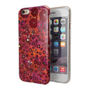 Floral Pattern on Red Watercolor iPhone 6/6s or 6/6s Plus 2-Piece Hybrid INK-Fuzed Case