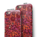 Floral Pattern on Red Watercolor iPhone 6/6s or 6/6s Plus 2-Piece Hybrid INK-Fuzed Case