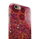 Floral Pattern on Red Watercolor iPhone 6/6s or 6/6s Plus 2-Piece Hybrid INK-Fuzed Case