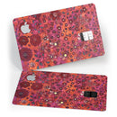 Floral Pattern on Red Watercolor - Premium Protective Decal Skin-Kit for the Apple Credit Card