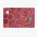 Floral Pattern on Red Watercolor - Premium Protective Decal Skin-Kit for the Apple Credit Card