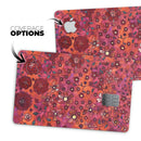 Floral Pattern on Red Watercolor - Premium Protective Decal Skin-Kit for the Apple Credit Card