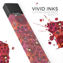 Floral Pattern on Red Watercolor - Premium Decal Protective Skin-Wrap Sticker compatible with the Juul Labs vaping device