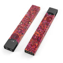 Floral Pattern on Red Watercolor - Premium Decal Protective Skin-Wrap Sticker compatible with the Juul Labs vaping device