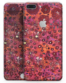 Floral Pattern on Red Watercolor - Skin-kit for the iPhone 8 or 8 Plus