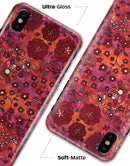Floral Pattern on Red Watercolor - iPhone X Clipit Case