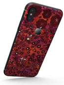 Floral Pattern on Red Watercolor - iPhone X Skin-Kit