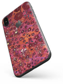 Floral Pattern on Red Watercolor - iPhone X Skin-Kit