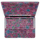 MacBook Pro with Touch Bar Skin Kit - Floral_Pattern_on_Wine_Watercolor-MacBook_13_Touch_V4.jpg?