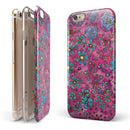 Floral Pattern on Wine Watercolor iPhone 6/6s or 6/6s Plus 2-Piece Hybrid INK-Fuzed Case