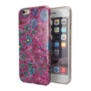 Floral Pattern on Wine Watercolor iPhone 6/6s or 6/6s Plus 2-Piece Hybrid INK-Fuzed Case
