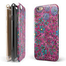Floral Pattern on Wine Watercolor iPhone 6/6s or 6/6s Plus 2-Piece Hybrid INK-Fuzed Case