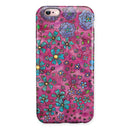 Floral Pattern on Wine Watercolor iPhone 6/6s or 6/6s Plus 2-Piece Hybrid INK-Fuzed Case